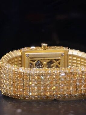 Luxury Iced-Out Moissanite Watch — Full Custom Look